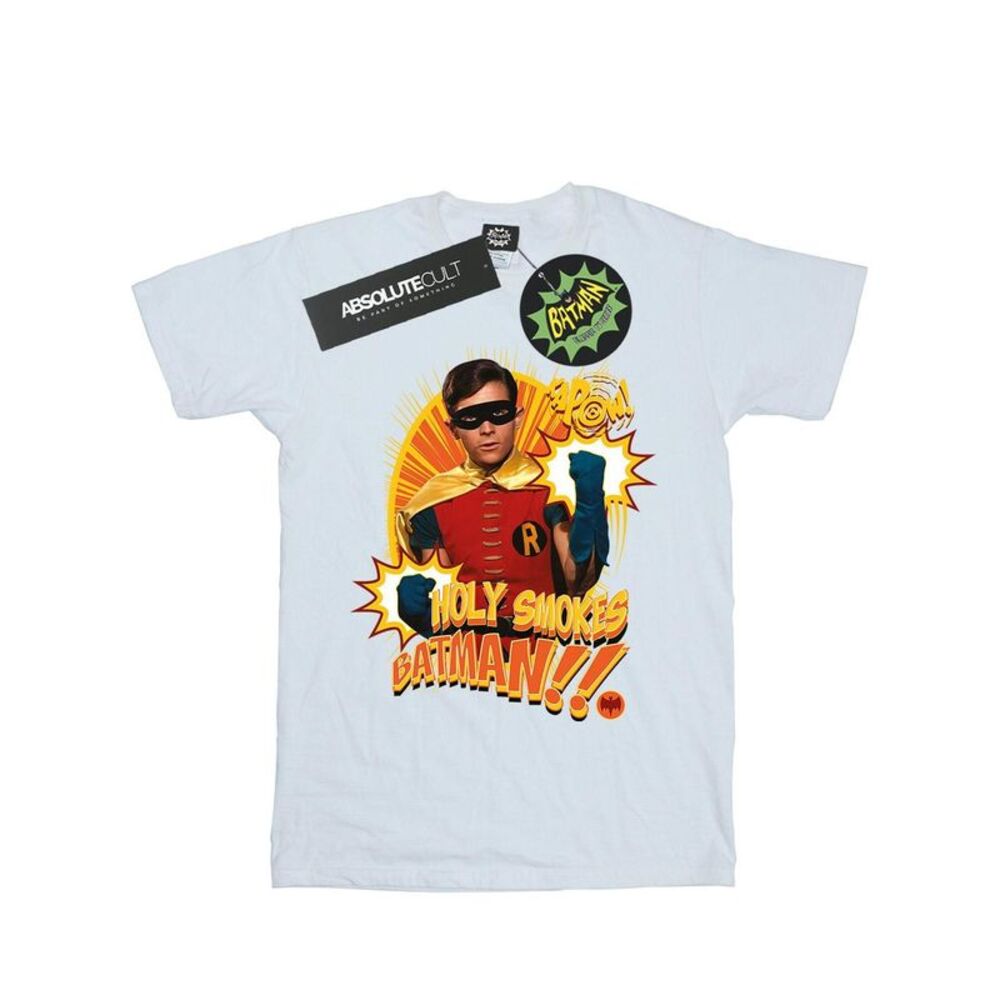 DC Comics Womens/Ladies Batman TV Series Holy Smokes Cotton Boyfriend T-Shirt /